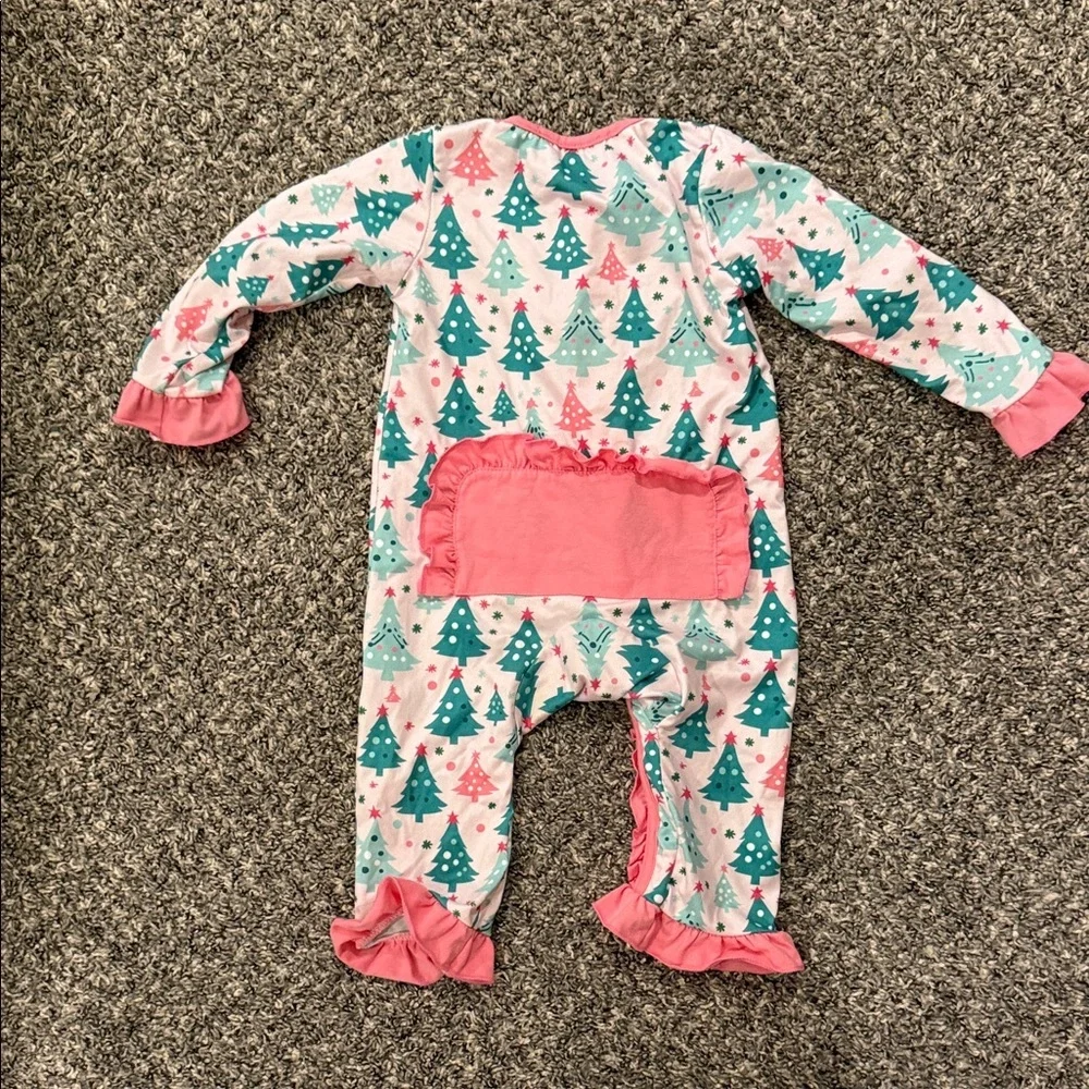 Marie Nicole 18 month Pink and Green Christmas Tree Kids One Piece